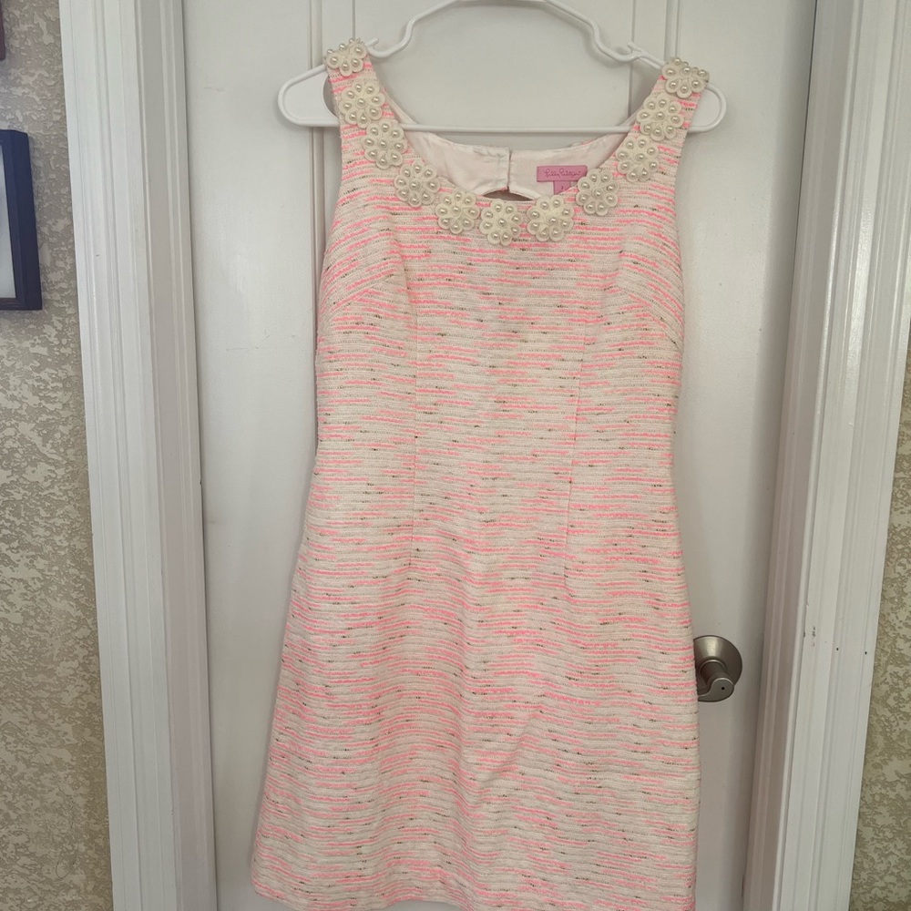 Lilly Pulitzer Nina Pink and Cream Backless Dress - Picture 3 of 13